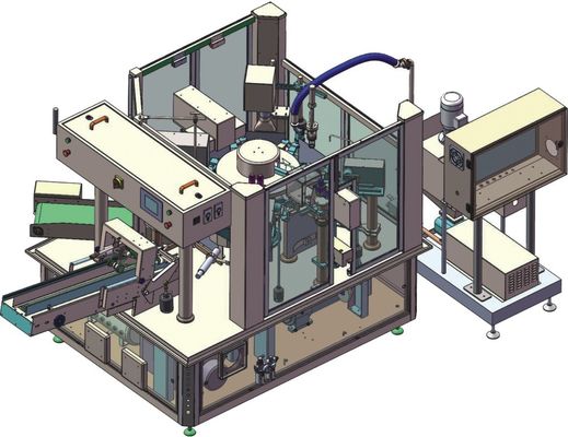 Machine de remplissage de alimentation de poche de Premade de convoyeur de produit pâteux cachetage rotatoire 45ppm