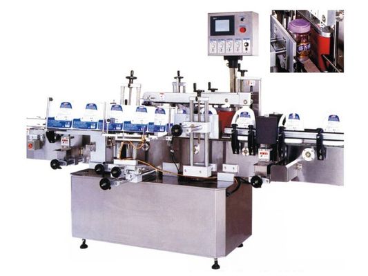 Machine à emballer du label 304SS, machine à étiquettes d'autocollant de côté de double de PLC 100bpm