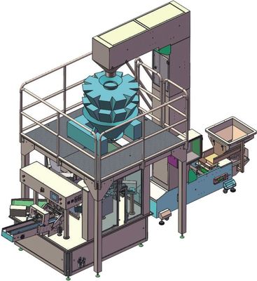 granule de emballage rotatoire de Doypack de machine de remplissage de poche de Premade d'ascenseur de 2000ml Z