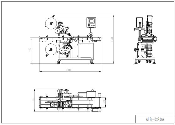 machine à étiquettes auto-adhésive de largeur de 30m/Min 160mm PLC supérieur du fond