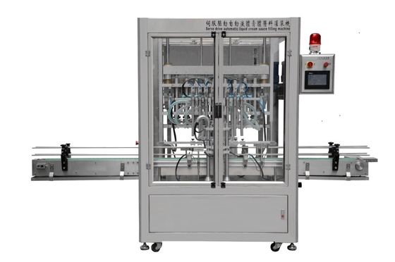 Machine de remplissage liquide de piston servo, ligne remplissante liquide automatique de 1000ml 35bottles/min